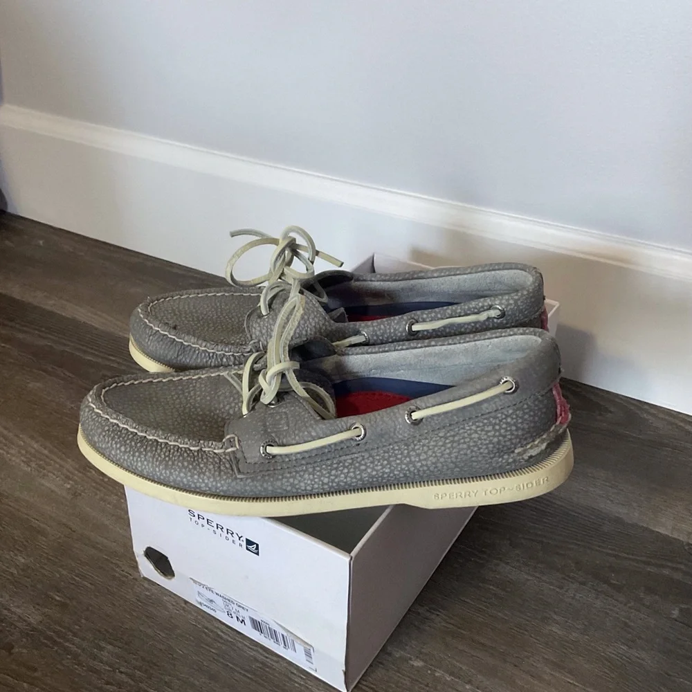 Casual Men’s Gray Sperry Top Slider Boat Shoes
